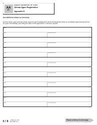 Form AA81 Athlete Agent Registration - Kansas, Page 6