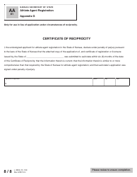 Form AA81 Athlete Agent Registration - Kansas, Page 9