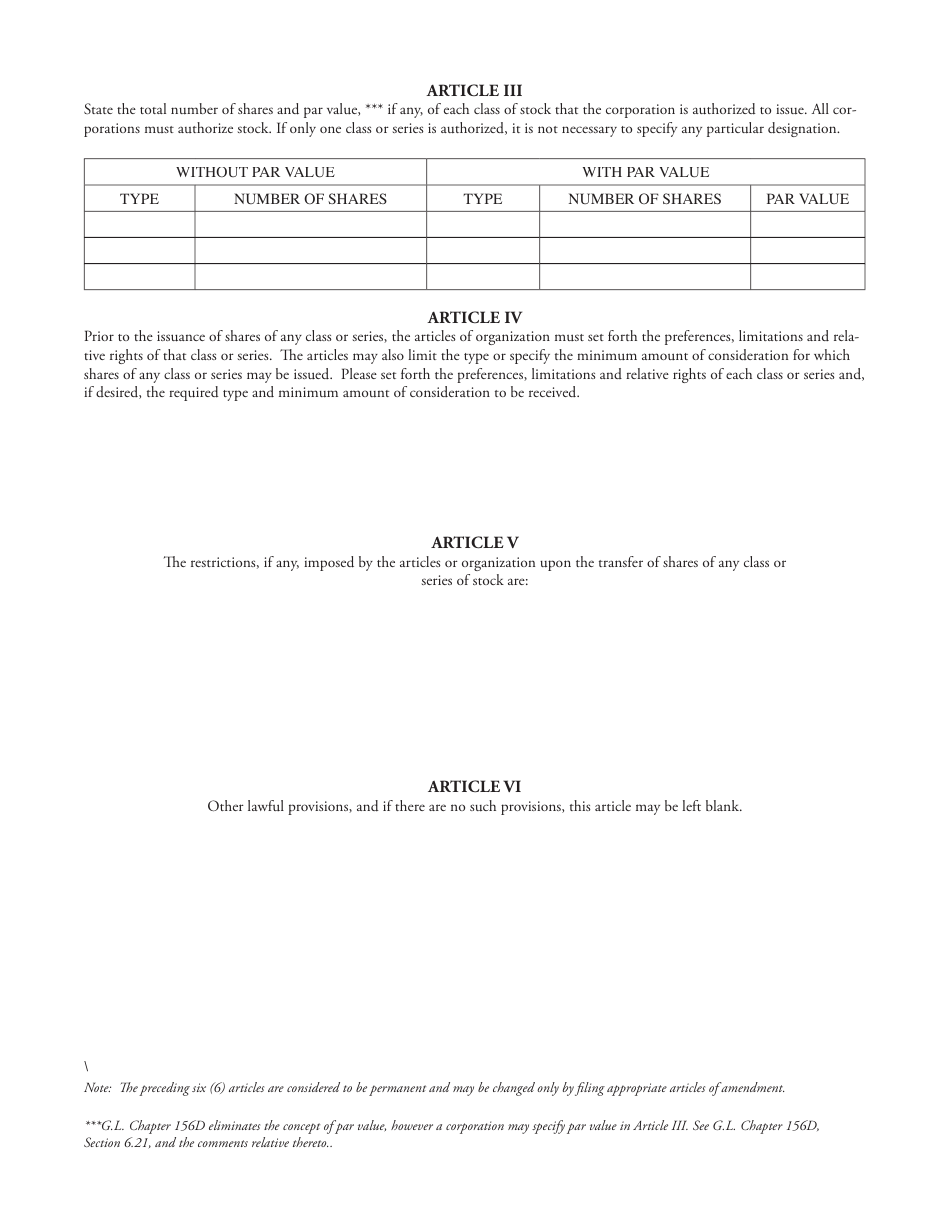 Massachusetts Articles Of Foreign Non Profit Domestication And Conversion Fill Out Sign 5398