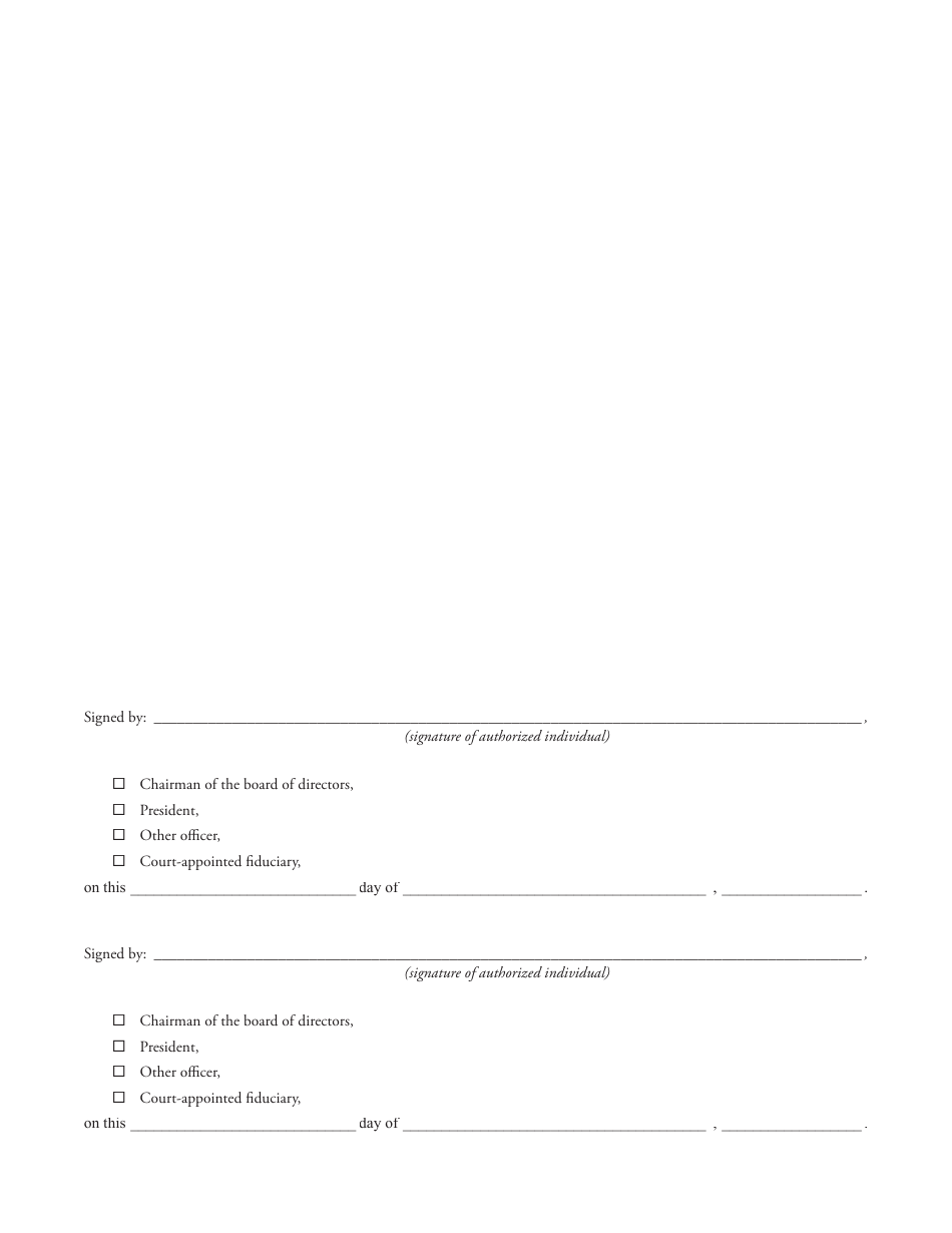 Articles of Merger Involving Domestic Corporations, Foreign Corporations or Foreign Other Entities - Massachusetts, Page 3