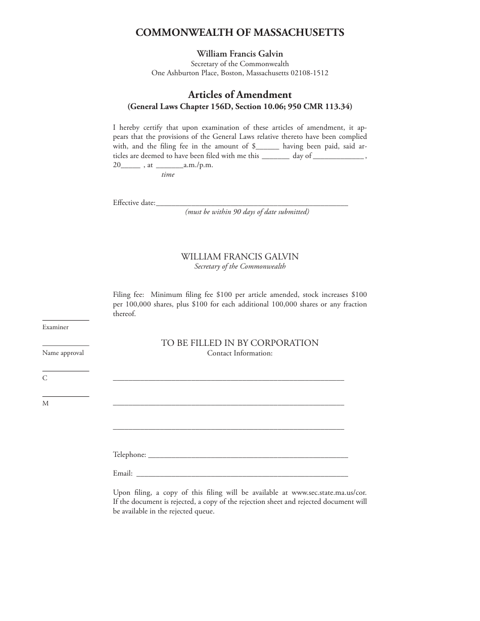 Articles of Amendment - Massachusetts, Page 4