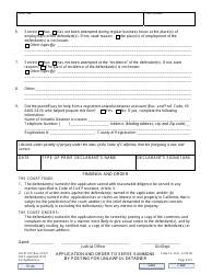 Form LACIV107 Application and Order to Serve Summons by Posting for Unlawful Detainer - County of Los Angeles, California, Page 2