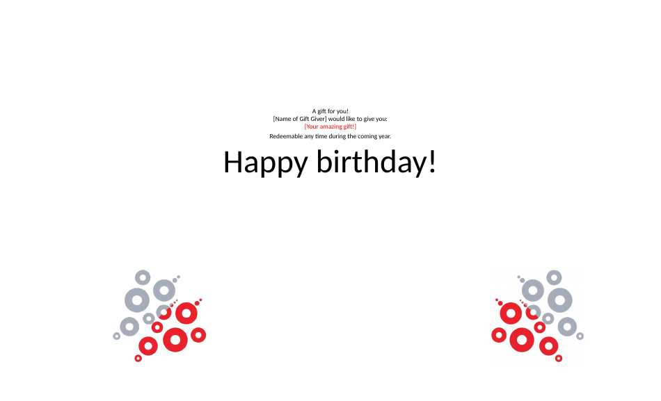 Birthday Coupon Template - Varicolored, Page 4