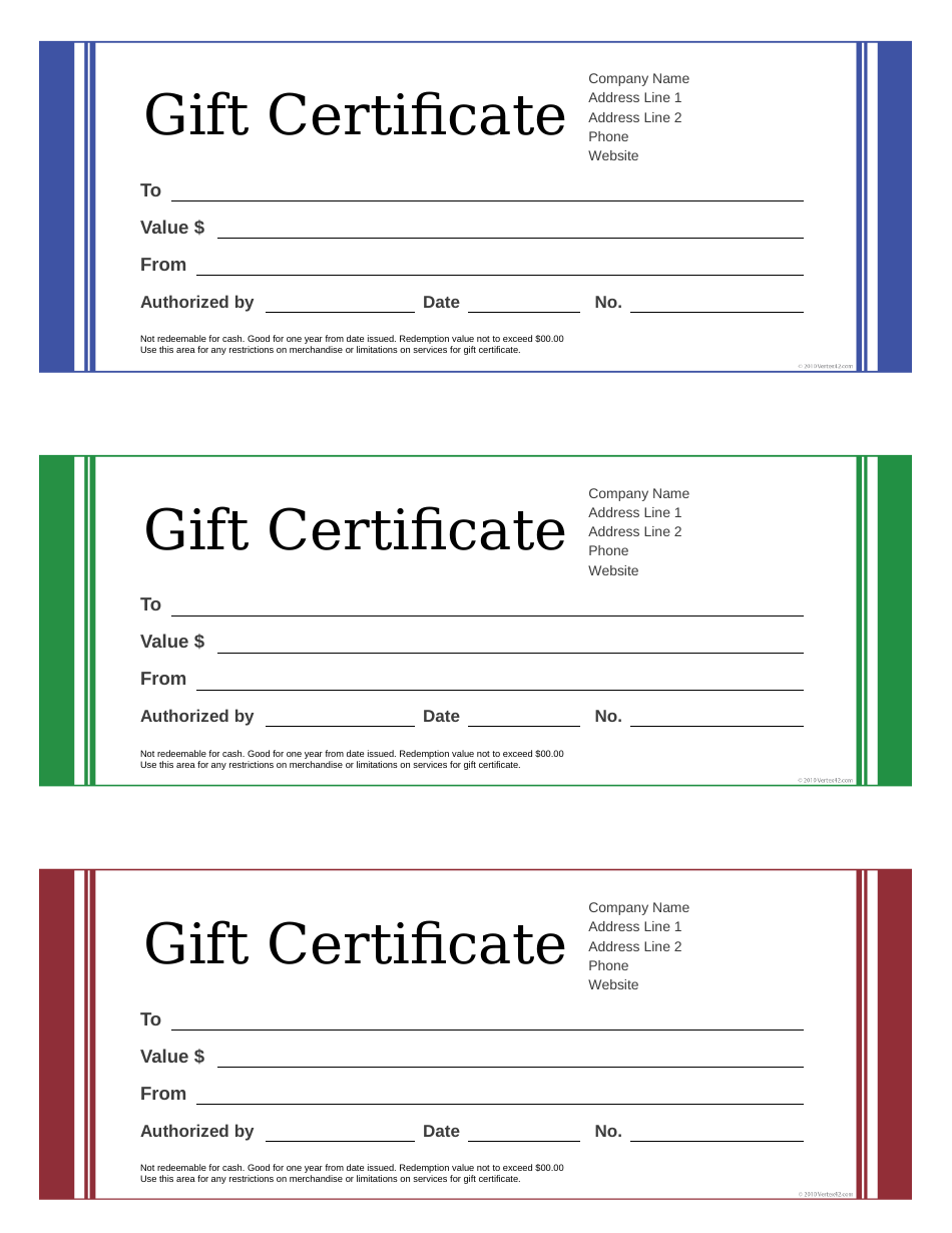A stylish and customizable Blank Gift Certificate Template