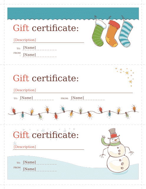 Gift Certificate Template - Azure