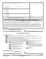 Form FL117 &quot;Notice and Acknowledgment of Receipt&quot; - California