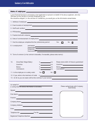 Document preview: Salary Certificate Form