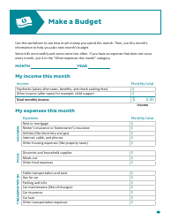 Document preview: Monthly Budget Worksheet Template