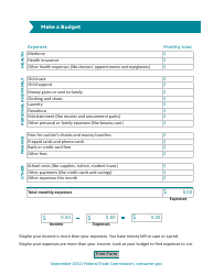 Monthly Budget Worksheet Template, Page 2