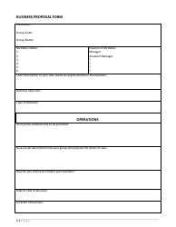Document preview: Business Proposal Form