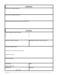 Business Proposal Form, Page 2