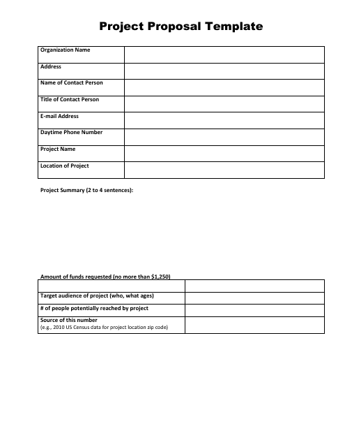Project Proposal Template - Tables