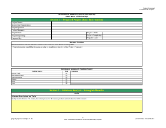 Project Proposal Template - Cost Benefit Analysis, Page 3