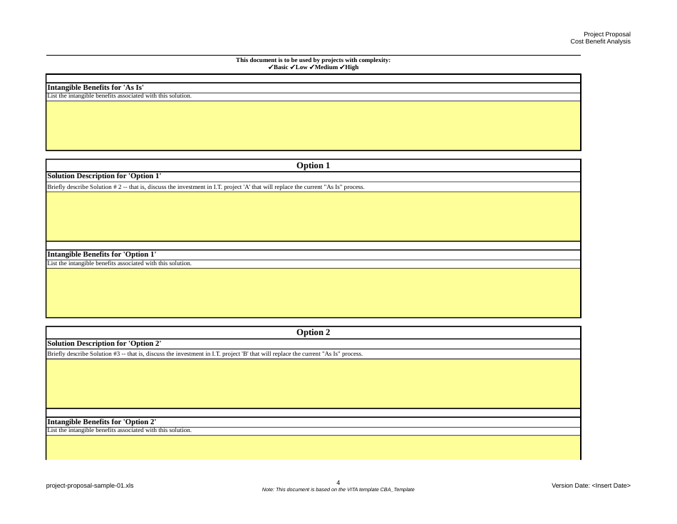Project Proposal Template - Cost Benefit Analysis, Page 4