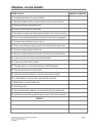 Personal Values Budget Template - Molecular and Cellular Cognition Society, Page 2