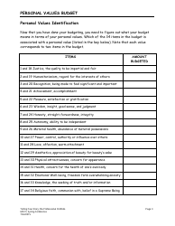 Personal Values Budget Template - Molecular and Cellular Cognition Society, Page 3