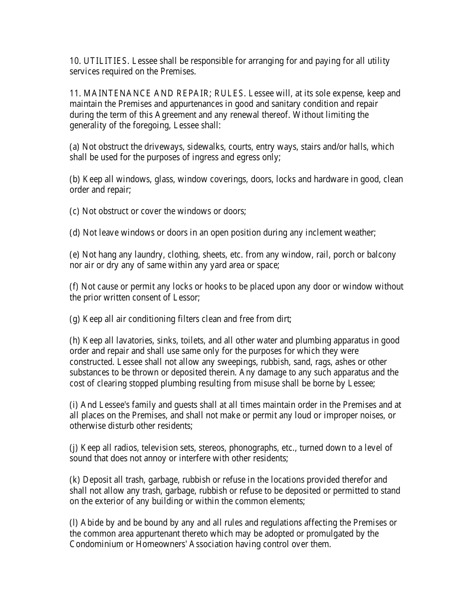 Lease Agreement Template - Big Text, Page 3