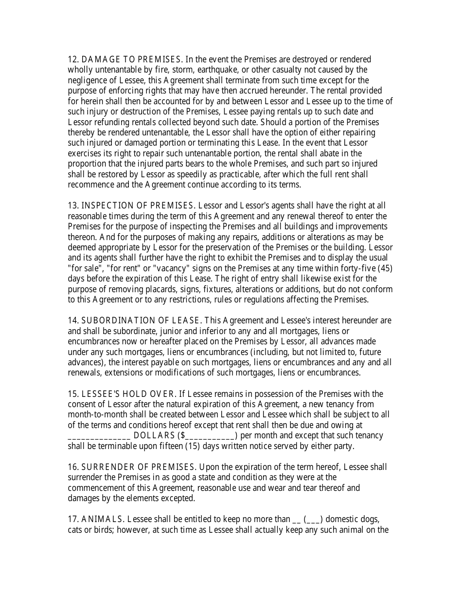 Lease Agreement Template - Big Text, Page 4