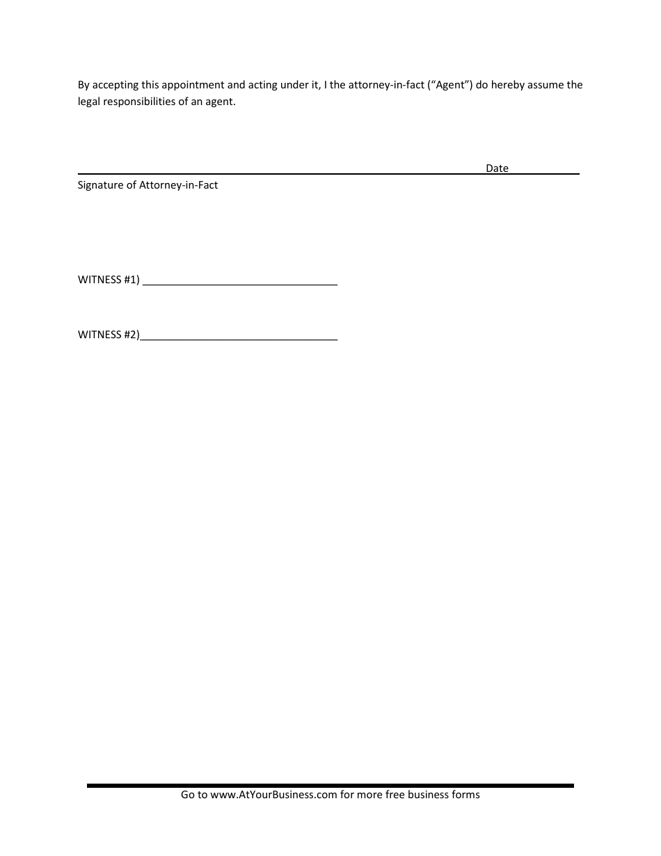 Power of Attorney Form - Washington, Page 3