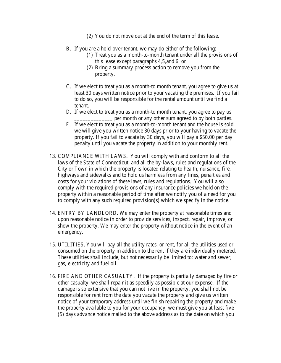 Lease Agreement Template - Different Terms, Page 3