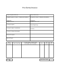 Document preview: Sample Pro-Forma Invoice Template