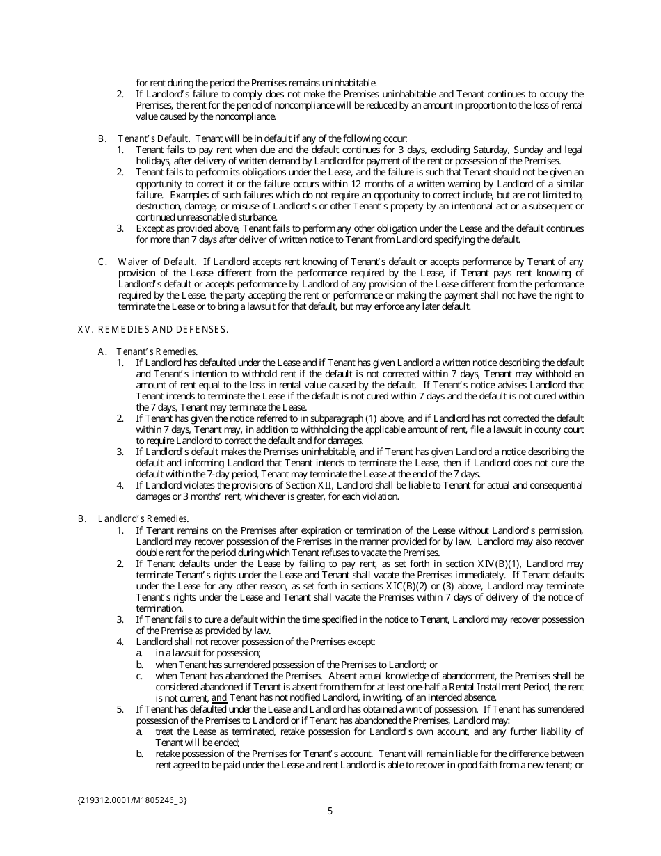 Lease Agreement Template - Twenty Two Points, Page 5