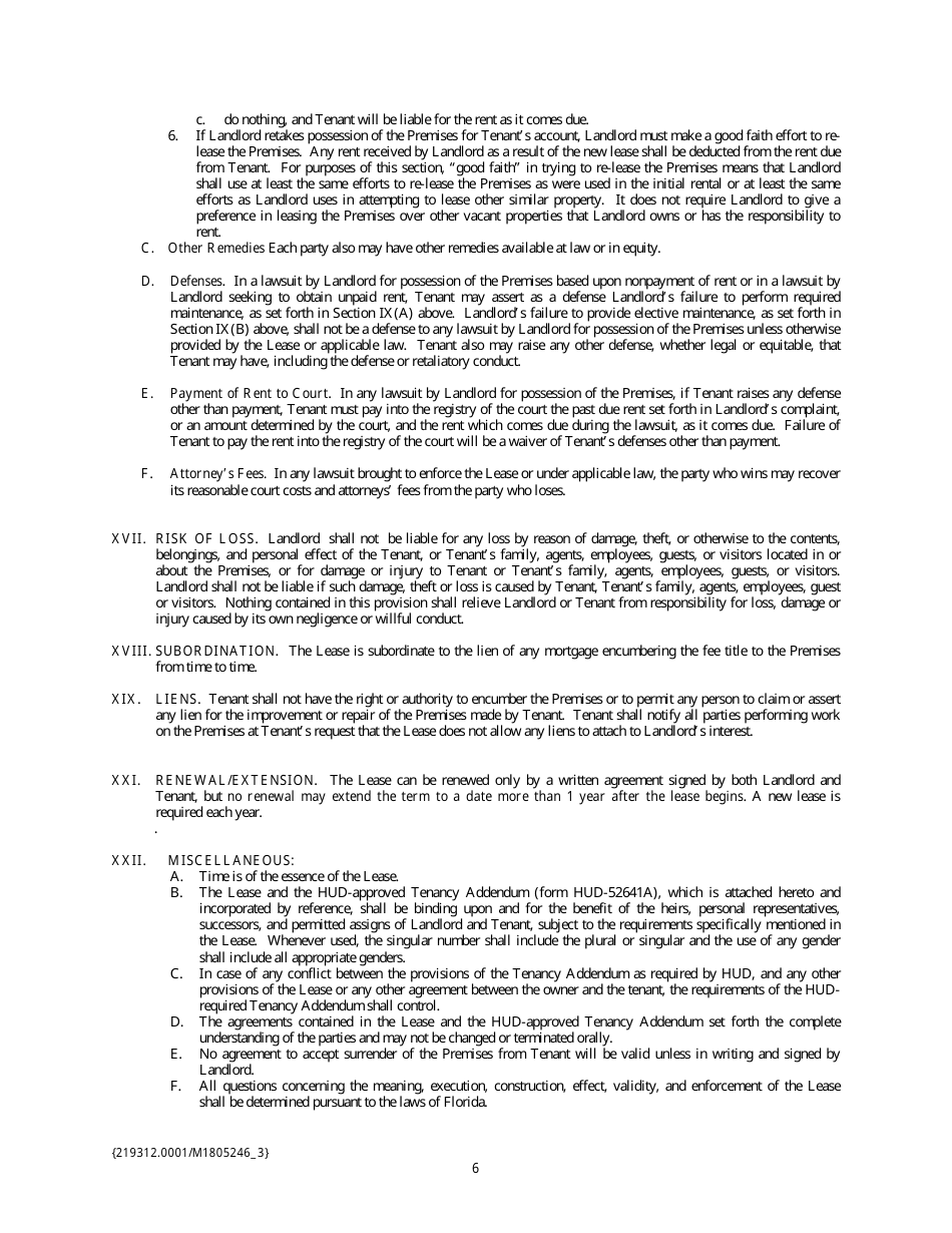 Lease Agreement Template - Twenty Two Points, Page 6