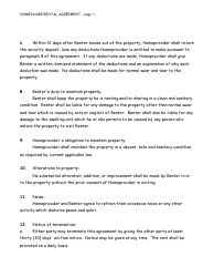 Homeshare Rental Agreement Template, Page 3