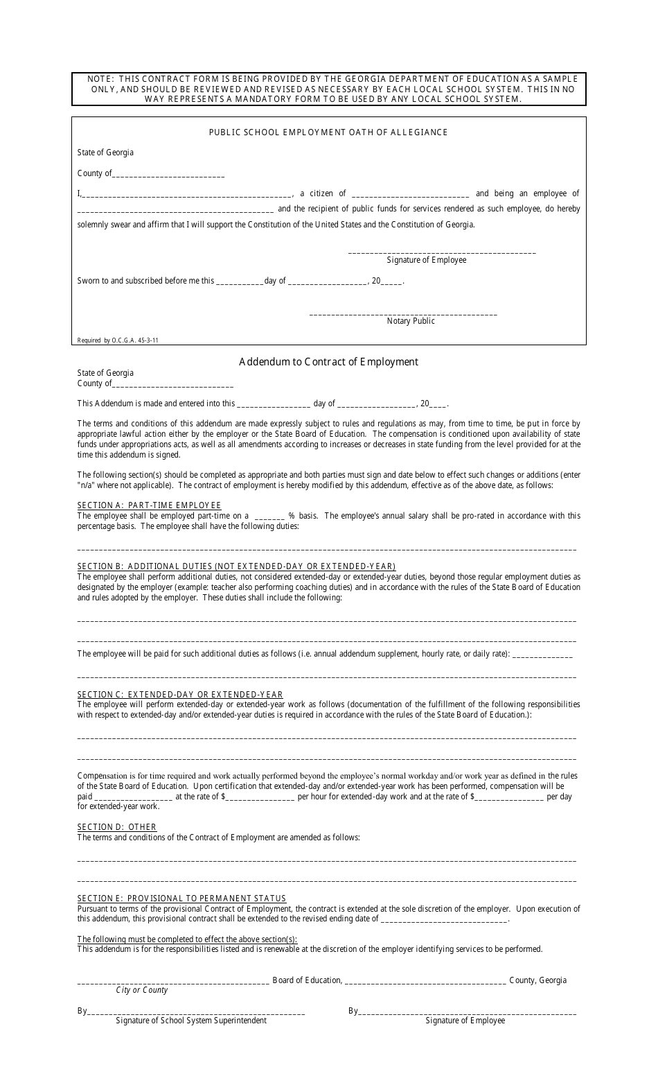 Contract of Employment - New Employee - Georgia (United States), Page 3