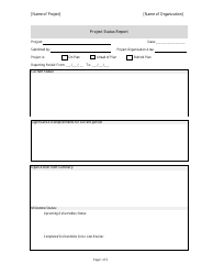 Document preview: Project Status Report Template