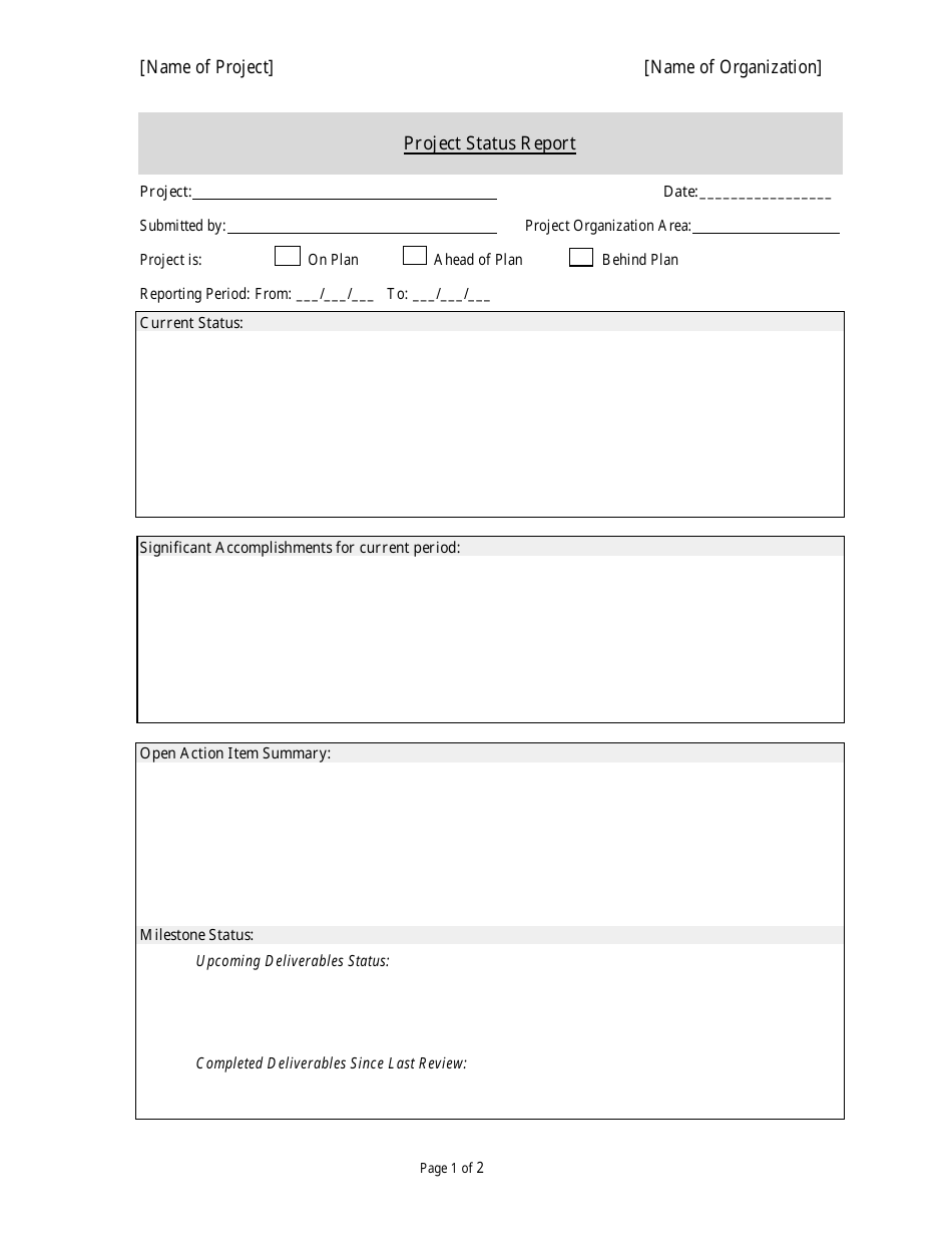 project-status-report-template-seven-fields-to-fill-fill-out-sign