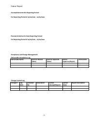 Project Status Report Template - Empty Tables, Page 4