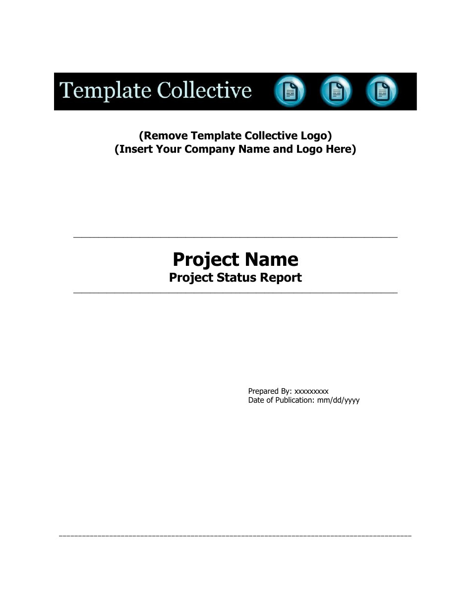 Project Status Report Template - Tenstep, Page 1