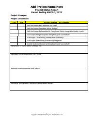 Project Status Report Template - Tenstep, Page 4