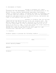 Generic Deal Memo Template, Page 2