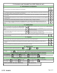 VA Form 10-0415 VA Geriatrics and Extended Care (GEC) Referral, Page 3