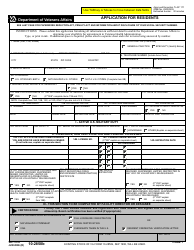 Document preview: VA Form 10-2850b Application for Residents