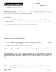 VA Form 10-6056A Lease