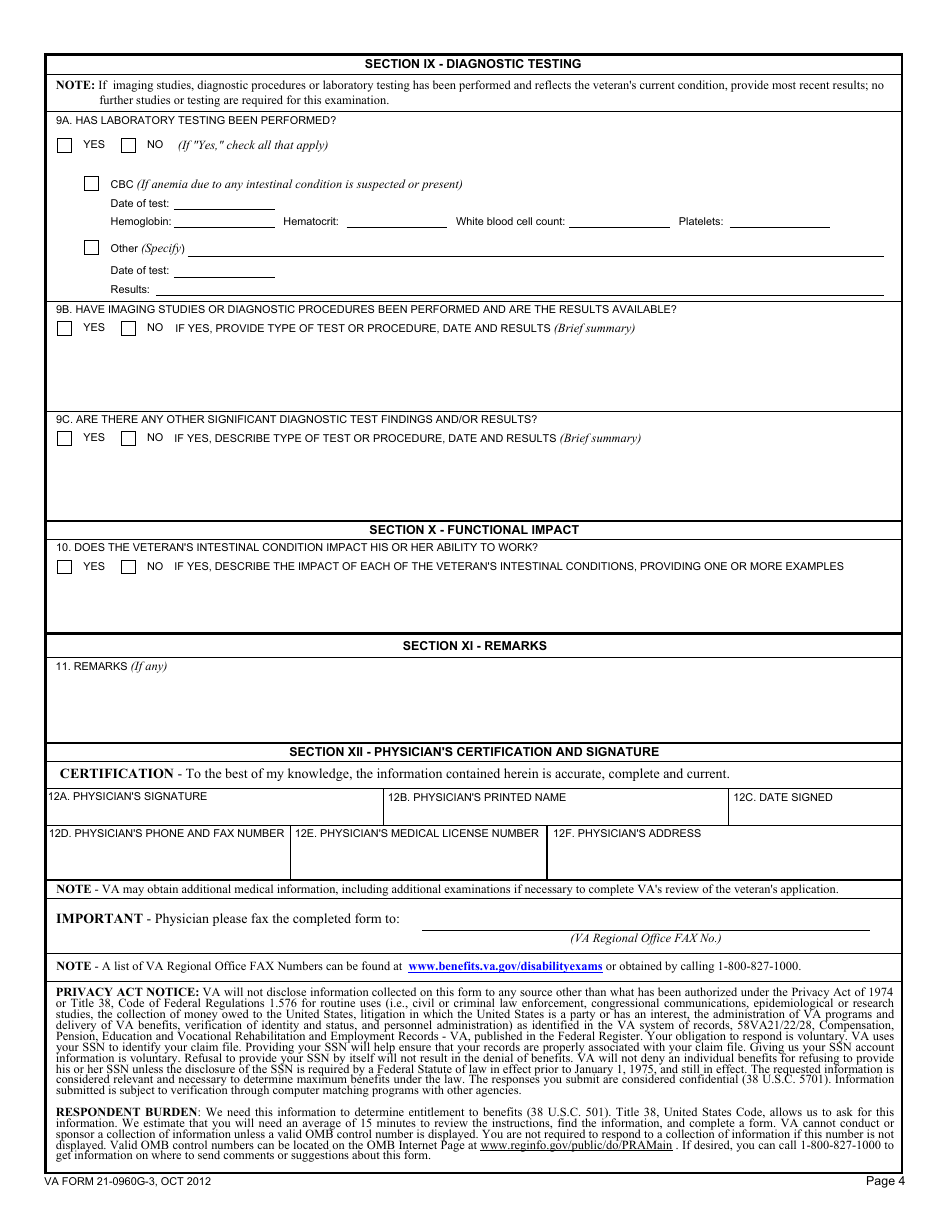 VA Form 21-0960g-3 - Fill Out, Sign Online and Download Fillable PDF ...