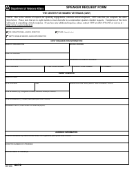 Document preview: VA Form 0879 Speaker Request Form