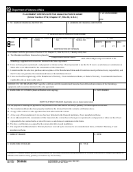 Document preview: VA Form 26-8644 Placement Certificate for Manufactured Home