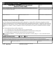 Document preview: VA Form 26-8731b Electrical Systems Inspection Report (Manufactured Home)