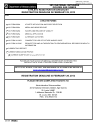 Document preview: VA Form 0926a National Veterans Golden Age Games Athlete Registration Checklist