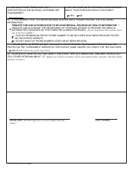 VA Form 0927d Media and News Release Questionnaire, Page 2