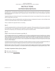 Form LB-0489 Separation Notice - Tennessee, Page 2