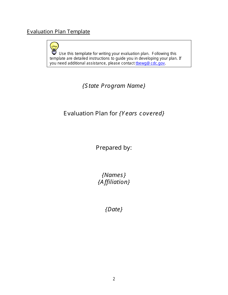 Evaluation Plan Template - Document Thumbnail