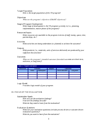 Evaluation Plan Template, Page 3