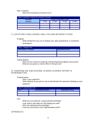 Evaluation Plan Template, Page 5