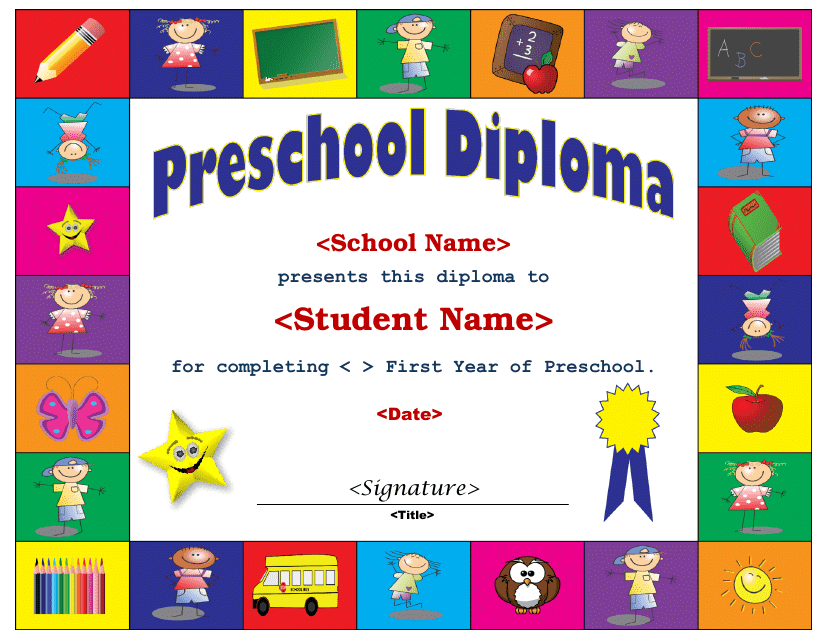 preschool graduation diploma free printable free printable diploma