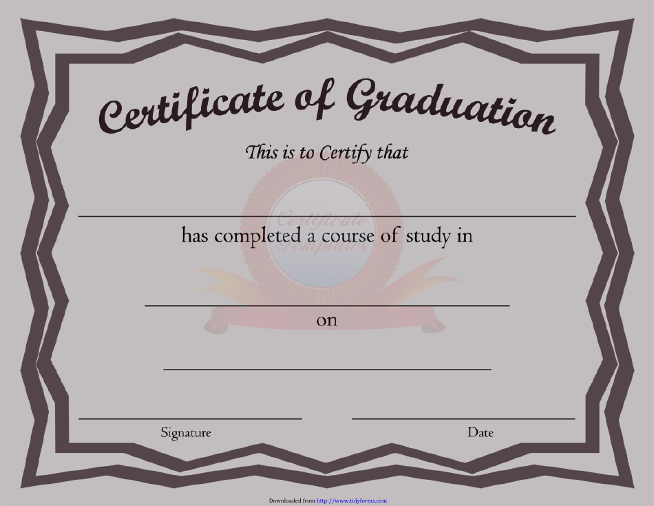 Free Printable Graduation Certificate Templates